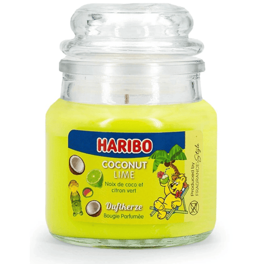 Haribo petite bougie parfumée en verre 85 g - Coconut Lime Déco et Senteur du Monde