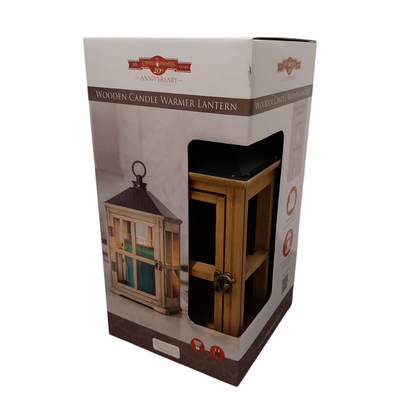 Lanterne électrique wood en teck naturel pour bougies parfumées CANDLE WARMERS®