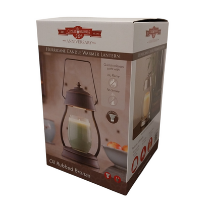 Lanterne électrique HURRICANE Métal noirs pour bougies parfumées CANDLE WARMERS®