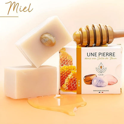 Savon Miel nourrissant avec pierres naturelles – Peau douce & éclat