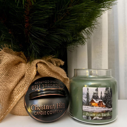 Bougie parfumée cire de soja 450g - PAIX SUR TERRE - CHESTNUT HILL Candle Company Déco et Senteur du Monde