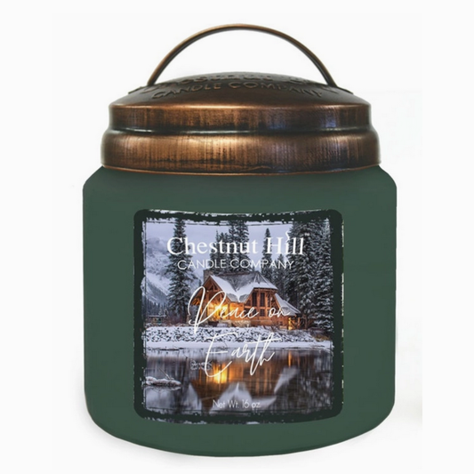 Bougie parfumée cire de soja 450g - PAIX SUR TERRE - CHESTNUT HILL Candle Company