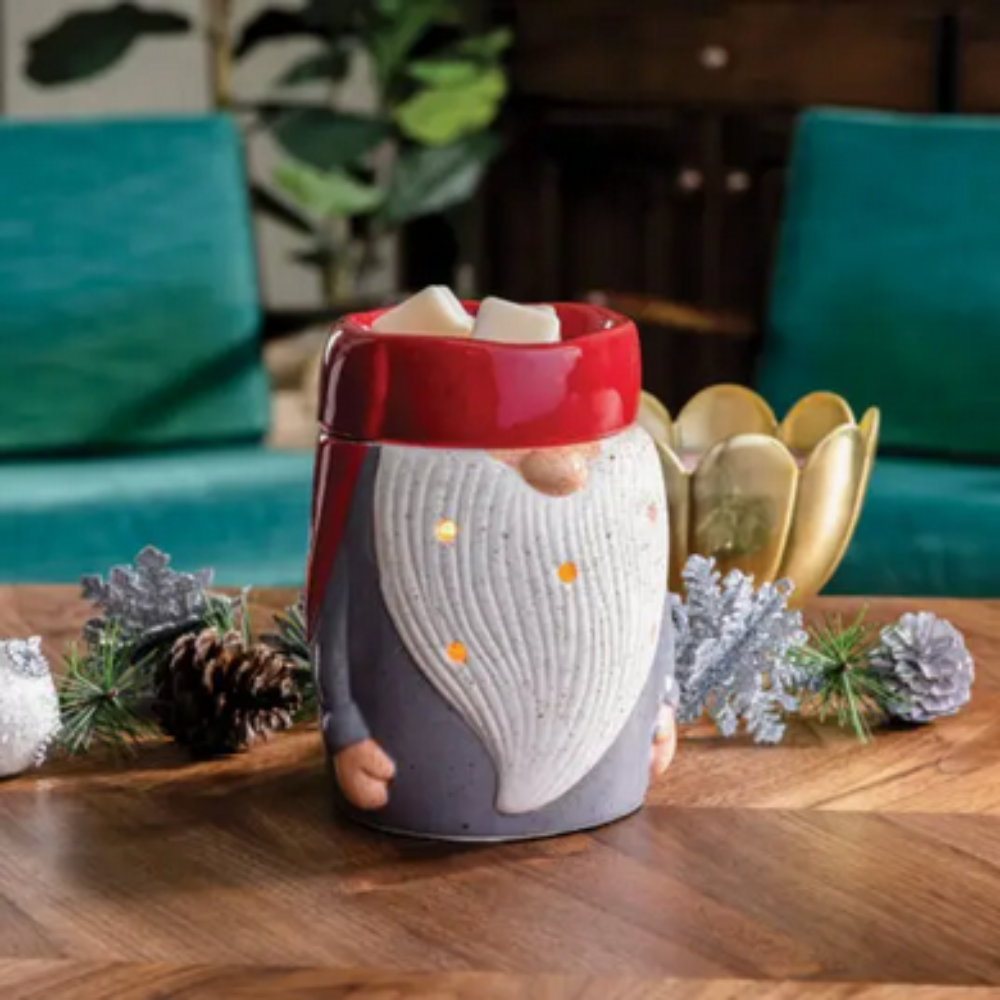 Brûleur électrique Gnome avec fondant parfumé – atmosphère cosy et chaleureuse pour Noël