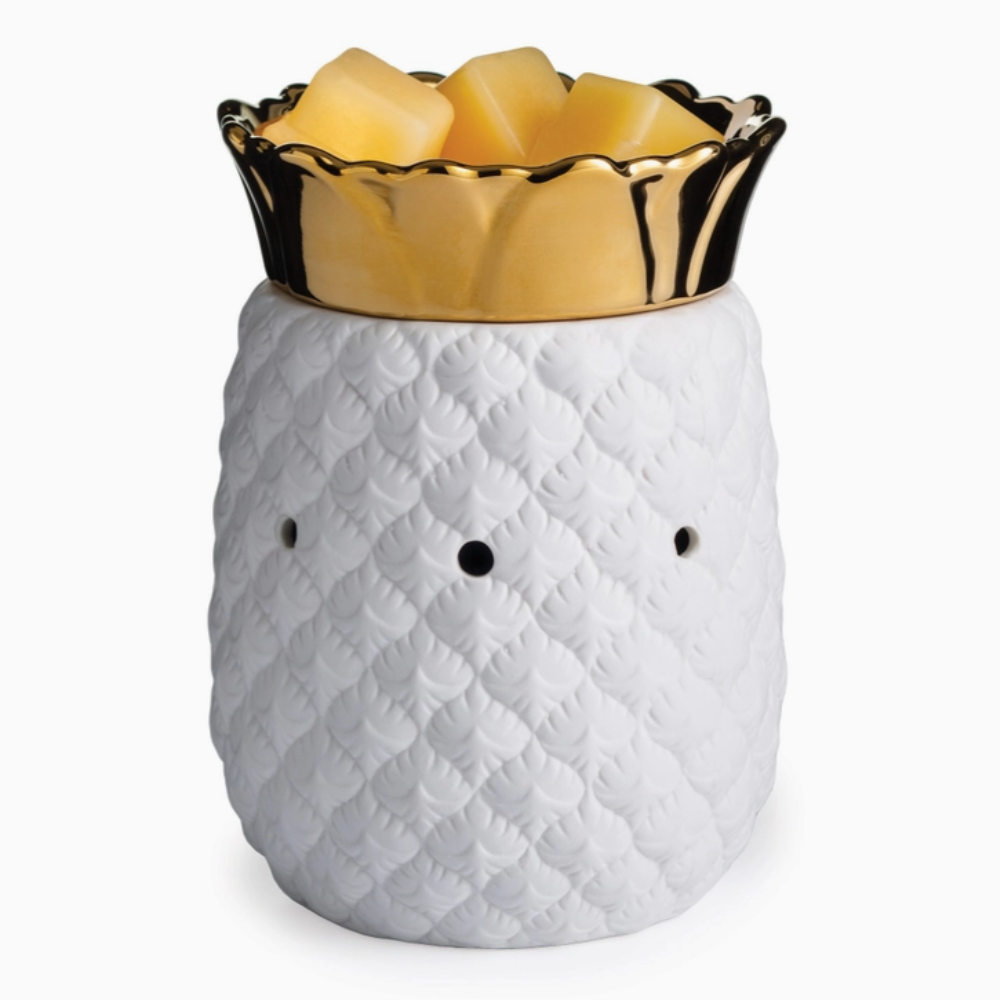 Brûleur électrique pour cire parfumée – lampe chauffe-cire Ananas Blanc