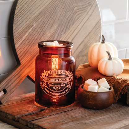 Brûleur électrique Edison Bocal d’Apothicaire avec fondant parfumé – ambiance chaleureuse et élégante