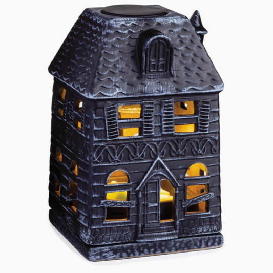 Brûleur électrique pour cire parfumée – lampe chauffe-cire Manoir Hanté Halloween