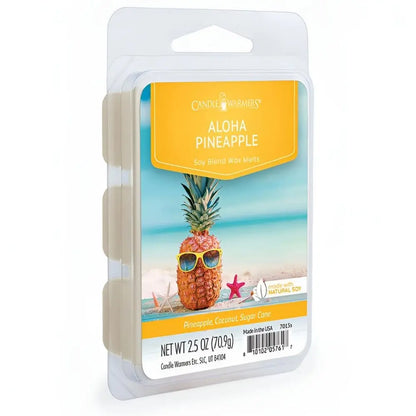 Fondant de cire de soja parfumée Aloha Ananas 70 g – Candle Warmers pour une ambiance fruitée tropicale