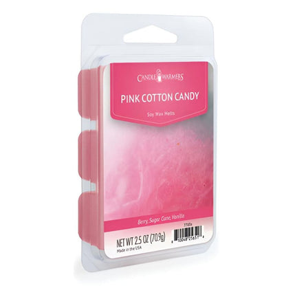 Cire de soja parfumée Barbe à papa rose 70 g Candle Warmers, fondant parfumé sans flamme