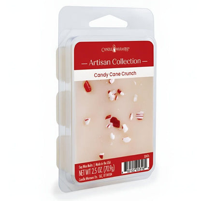 Fondant de cire de soja parfumée Candy Cane Crunch 70 g – Candle Warmers aux notes fraîches de menthe et sucrées de vanille