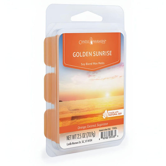 Fondant de cire de soja parfumée Golden Sunrise 70 g – Candle Warmers avec notes d'orange, mandarine, nectar de pamplemousse rose