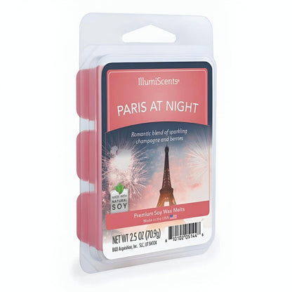 Fondant de cire de soja parfumée Paris At Night 70 g – Candle Warmers pour une ambiance romantique et sophistiquée avec baies, pêche et vanille