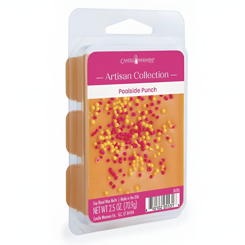 Fondant de cire de soja parfumée Poolside Punch 70 g – Candle Warmers pour une ambiance fruitée, pétillante et rafraîchissante