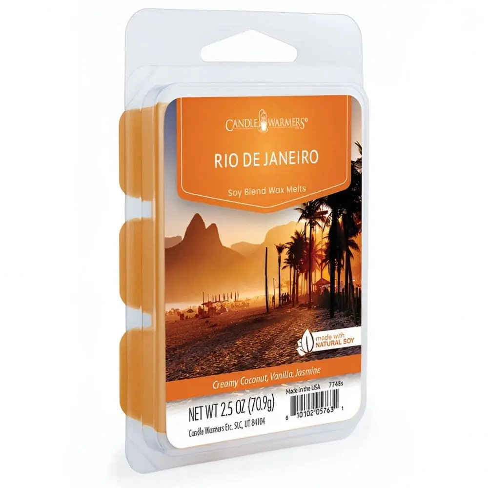 Fondant de cire de soja parfumée Rio de Janeiro 70 g – Candle Warmers pour une ambiance exotique et tropicale