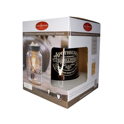 Coffret cadeau de la lampe chauffe-cire Edison Bocal d’Apothicaire – Candle Warmers