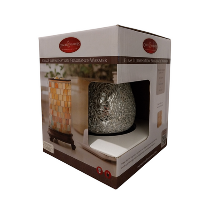 Coffret cadeau de la lampe chauffe-cire Reflection en verre argenté – Candle Warmers
