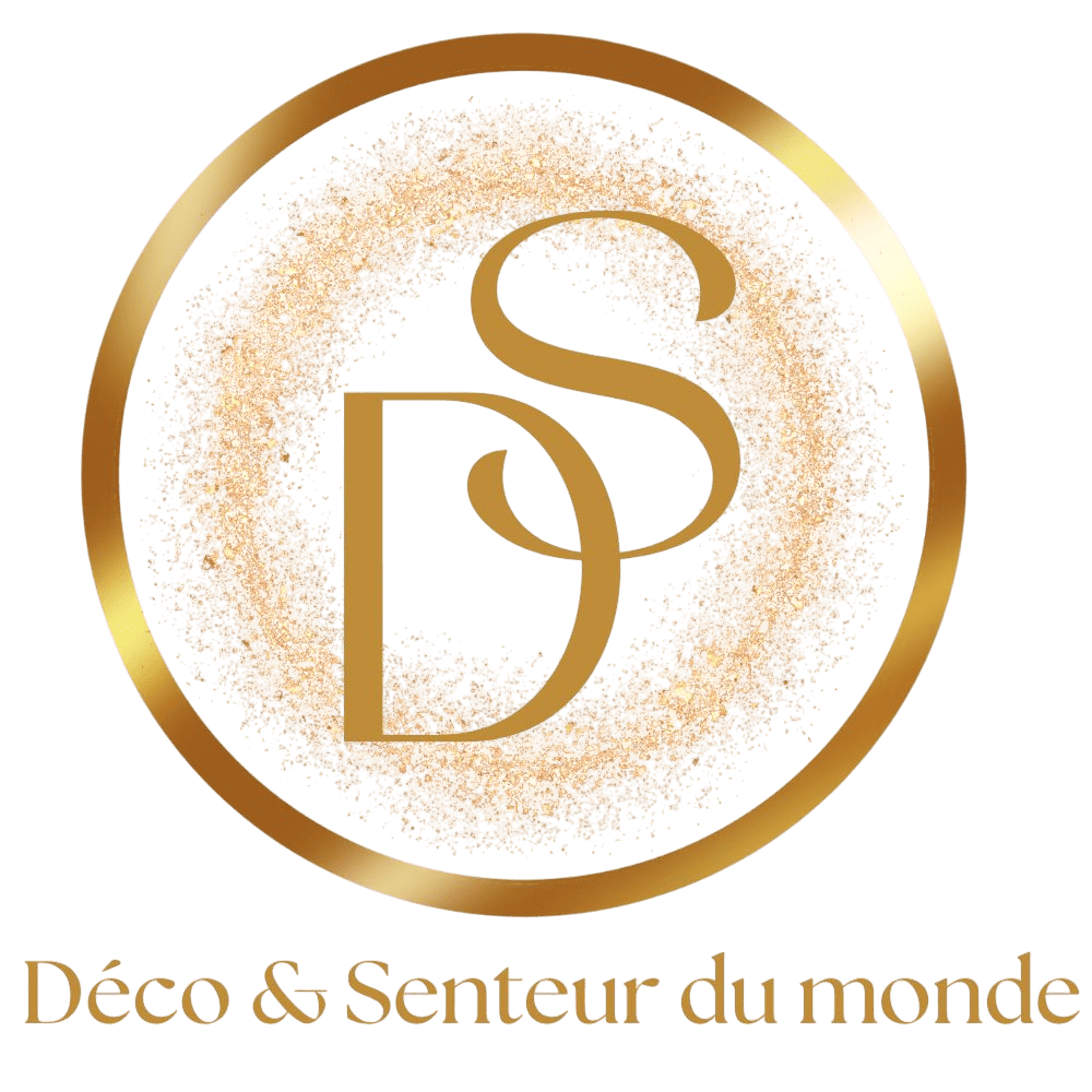 Logo de la boutique Déco et Senteur du Monde, cercle avec les lettres DS