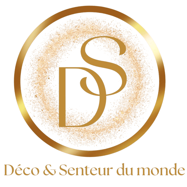 Logo de la boutique Déco et Senteur du Monde, cercle avec les lettres DS