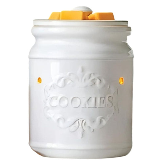 Lampe chauffe-cire parfumée électrique CLASSIC COOKIE JAR blanche - CANDLE WARMERS® Déco et Senteur du Monde