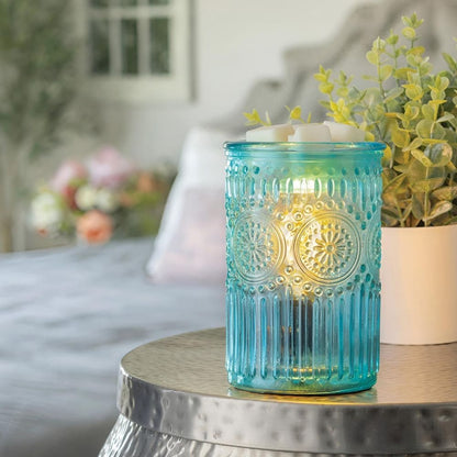 Lampe chauffe-cire parfumée électrique Edison PARISIAN turquoise - CANDLE WARMERS® Déco et Senteur du Monde
