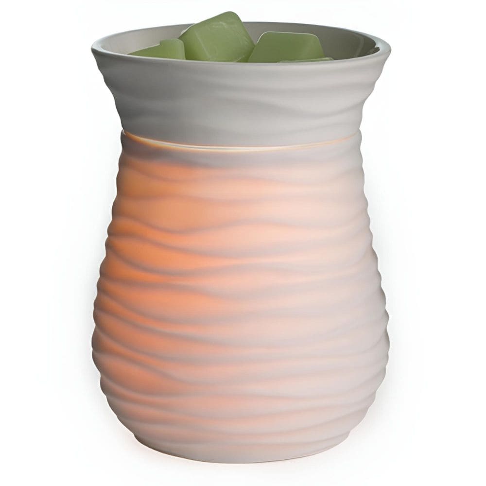 Lampe chauffe-cire parfumée électrique HARMONY blanc mat - CANDLE WARMERS® Déco et Senteur du Monde