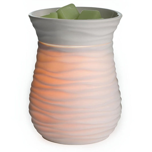 Lampe chauffe-cire parfumée électrique HARMONY blanc mat - CANDLE WARMERS® Déco et Senteur du Monde