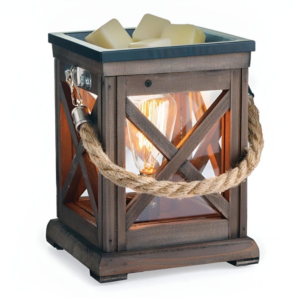 Lampe chauffe-cire parfumée électrique WALNUT & ROPE Edison - CANDLE WARMERS® Déco et Senteur du Monde