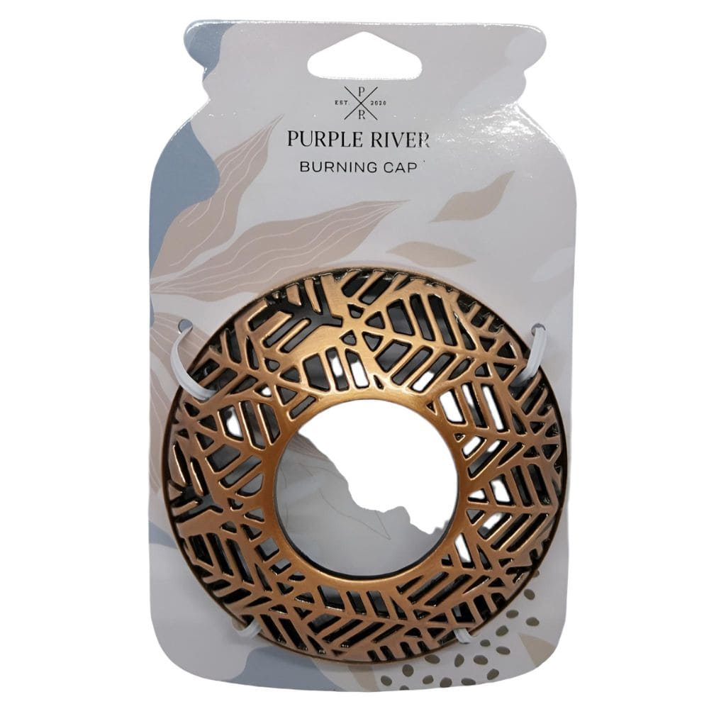 Couvercle métal cuivré pour Grandes bougies 623 g Purple River - Leaf Copper Déco et Senteur du Monde