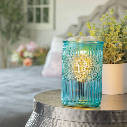 CANDLE WARMERS® - Lampe chauffe-cire parfumée électrique Edison PARISIAN turquoise
