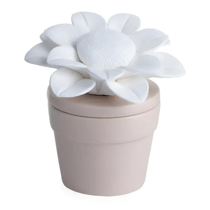 Diffuseur en céramique passive AIROME avec fleur TOURNESOL en porcelaine