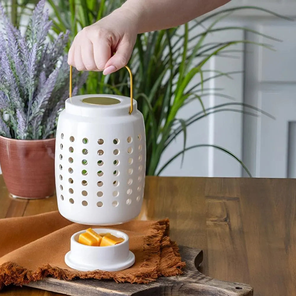 Lampe électrique chauffe-cire CANOPY CHELSEA BLANCHE - CANDLE WARMERS® Déco et Senteur du Monde