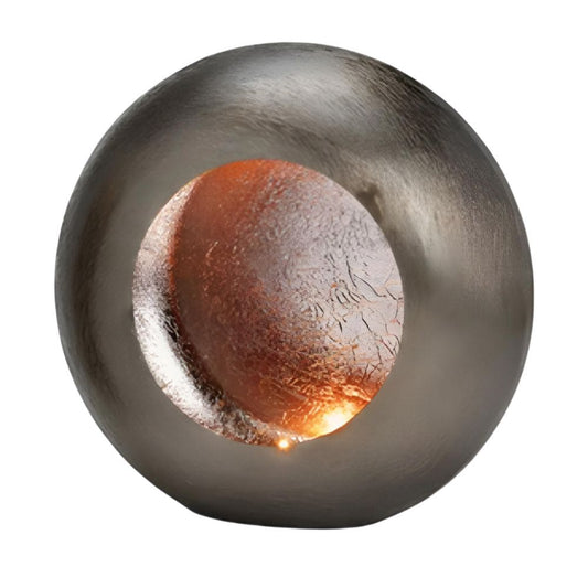 Photophore en métal noir - gris métallisé Déco et Senteur du Monde