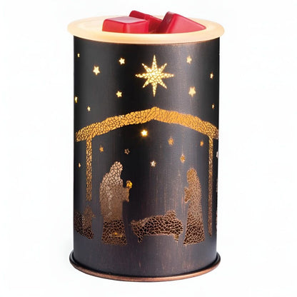 Lampe chauffe-cire parfumée électrique en métal NATIVITY - CANDLE WARMERS® Déco et Senteur du Monde