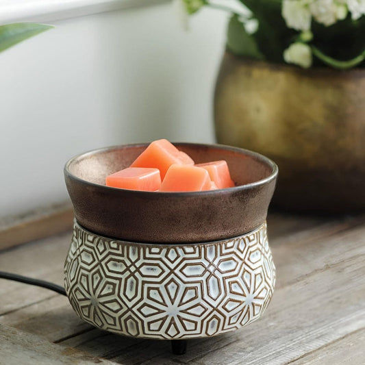 Lampe à parfum électrique 2 en 1 BRONZE GÉOMÉTRIQUE – Candle Warmers®