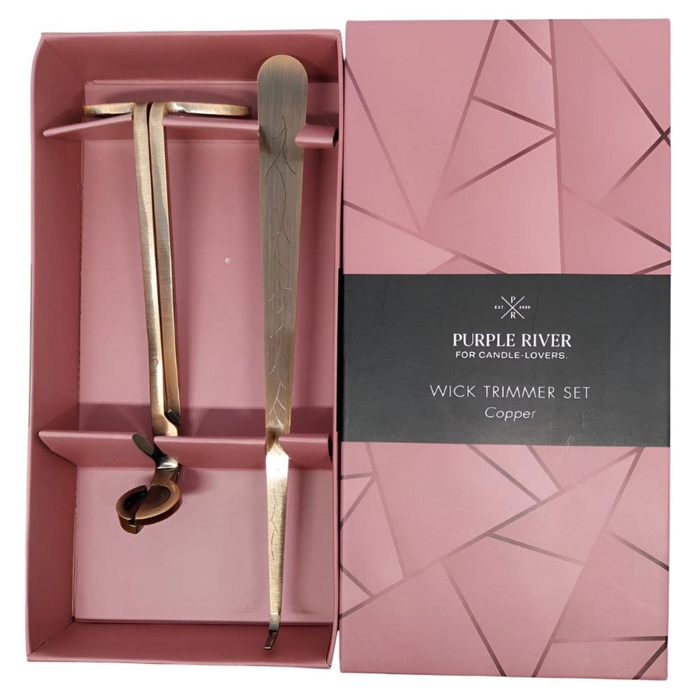Accessoires pour bougies coffret cadeau ciseaux et extincteur de bougies - Cuivre Déco et Senteur du Monde