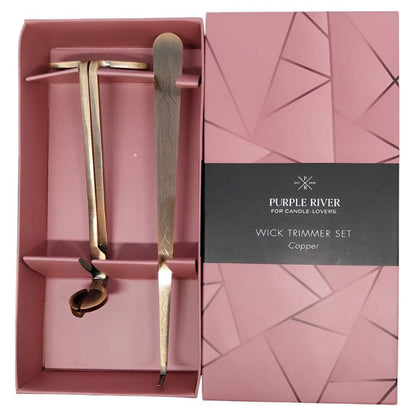 Accessoires pour bougies coffret cadeau ciseaux et extincteur de bougies - Cuivre Déco et Senteur du Monde