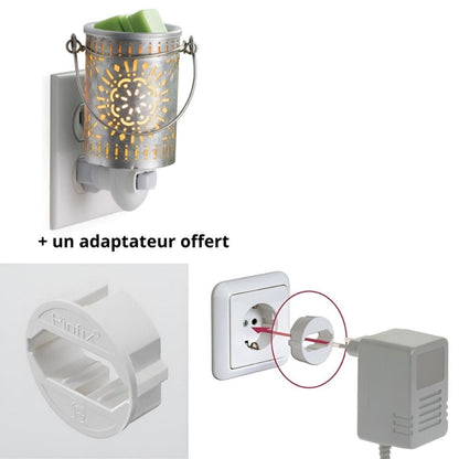 CANDLE WARMERS® - Lampe électrique GALVANIZED TIN pour cire de soja