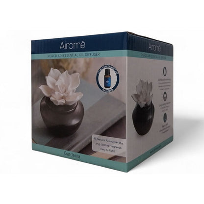 Diffuseur passif en céramique AIROME GARDENIA avec fleur en porcelaine