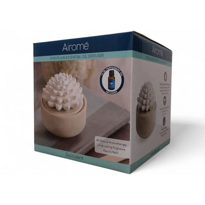 Diffuseur passif en céramique AIROME avec fleur en porcelaine SUCCULENT