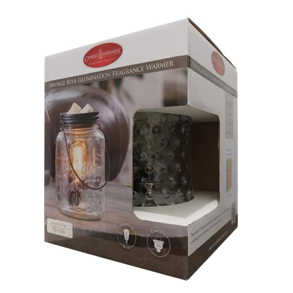 Lampe chauffe-cire parfumée électrique Edison en VERRE à clous et corde