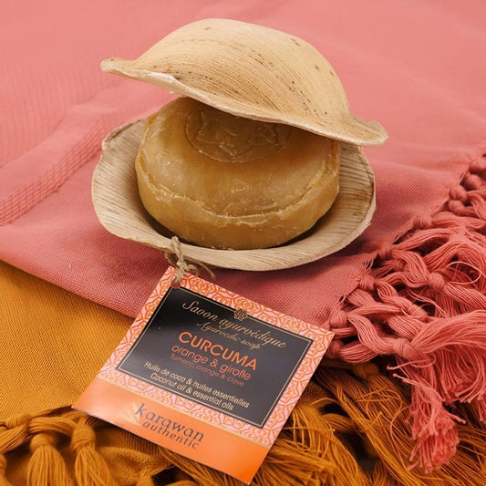 SAVON SOLIDE AYURVEDIQUE - CURCUMA - 100g Déco et Senteur du Monde