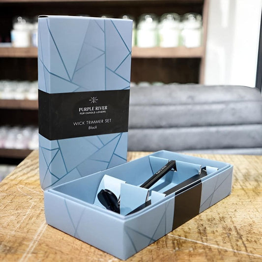 Accessoires pour bougies coffret cadeau ciseaux et extincteur de bougies - Noir Déco et Senteur du Monde