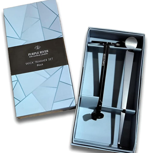 Accessoires pour bougies coffret cadeau ciseaux et extincteur de bougies - Noir Déco et Senteur du Monde