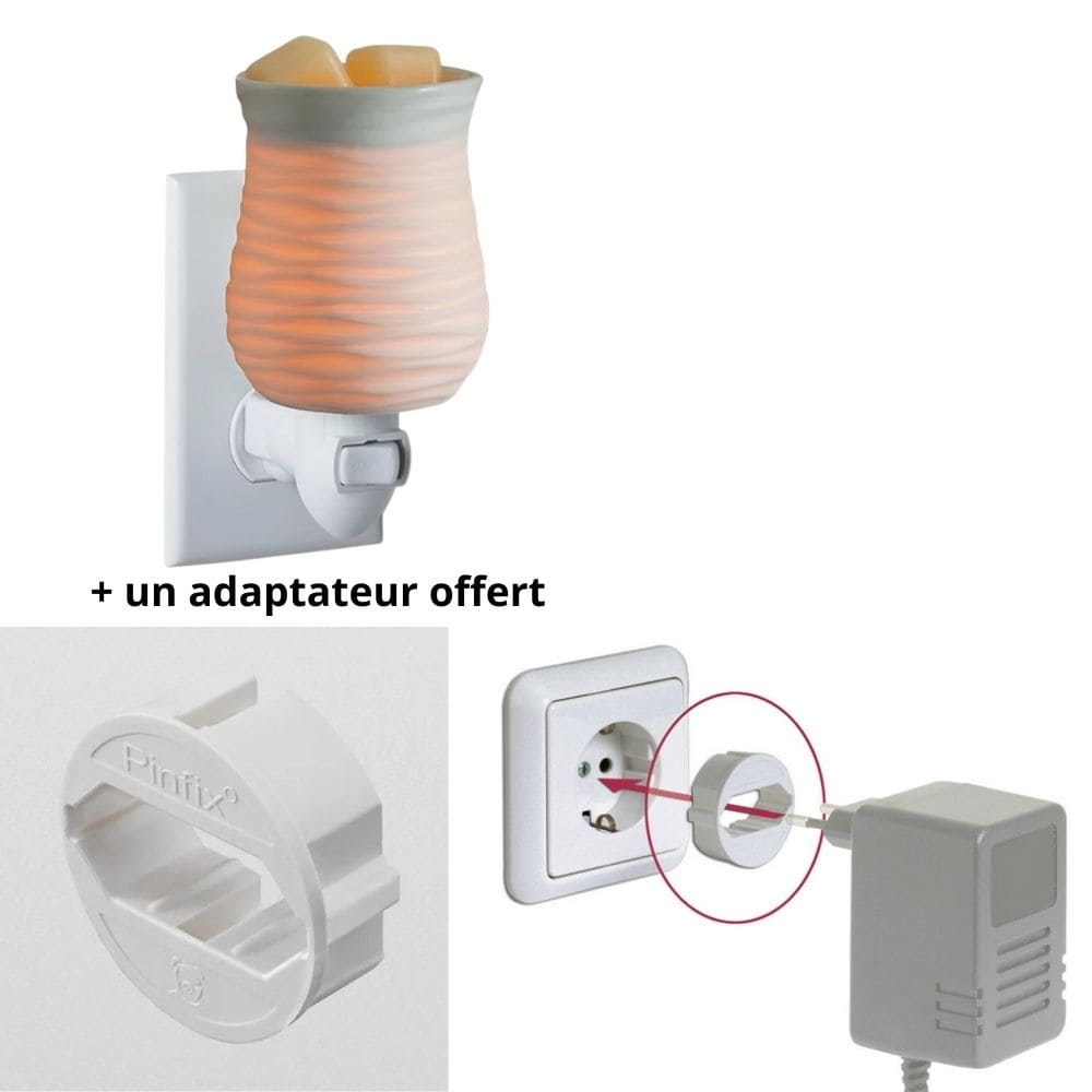 CANDLE WARMERS® - Lampe électrique HARMONY blanche pour cire de soja