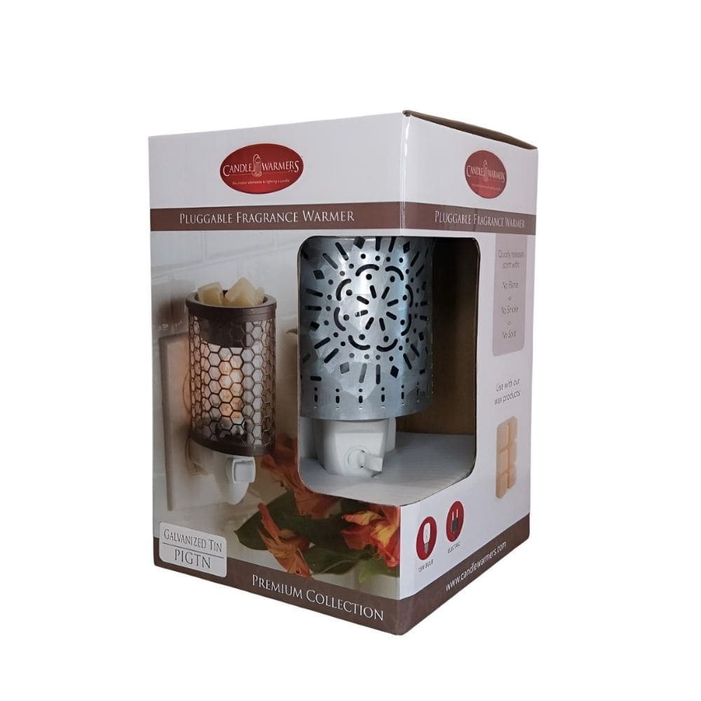 Présentation de l'emballage cadeau de la lampe murale à parfum électrique Étain Galvanisé.