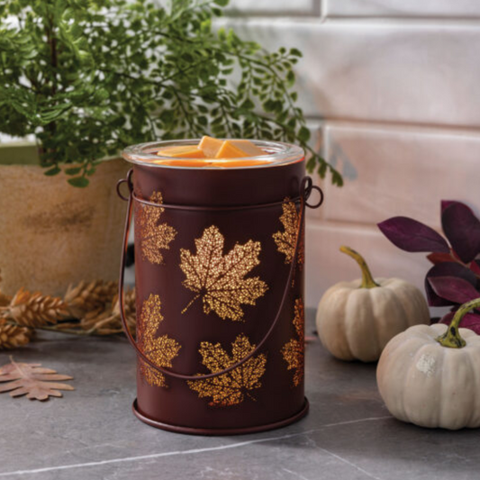 Lampe chauffe-cire Feuilles d’Automne Edison – détail design feuilles d’automne découpées